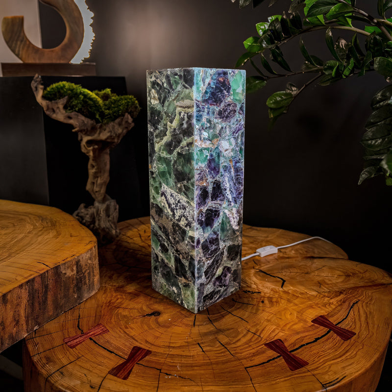 Fluorite Crystal Table Lamp #7 (Small Size), photo 2 of 9
