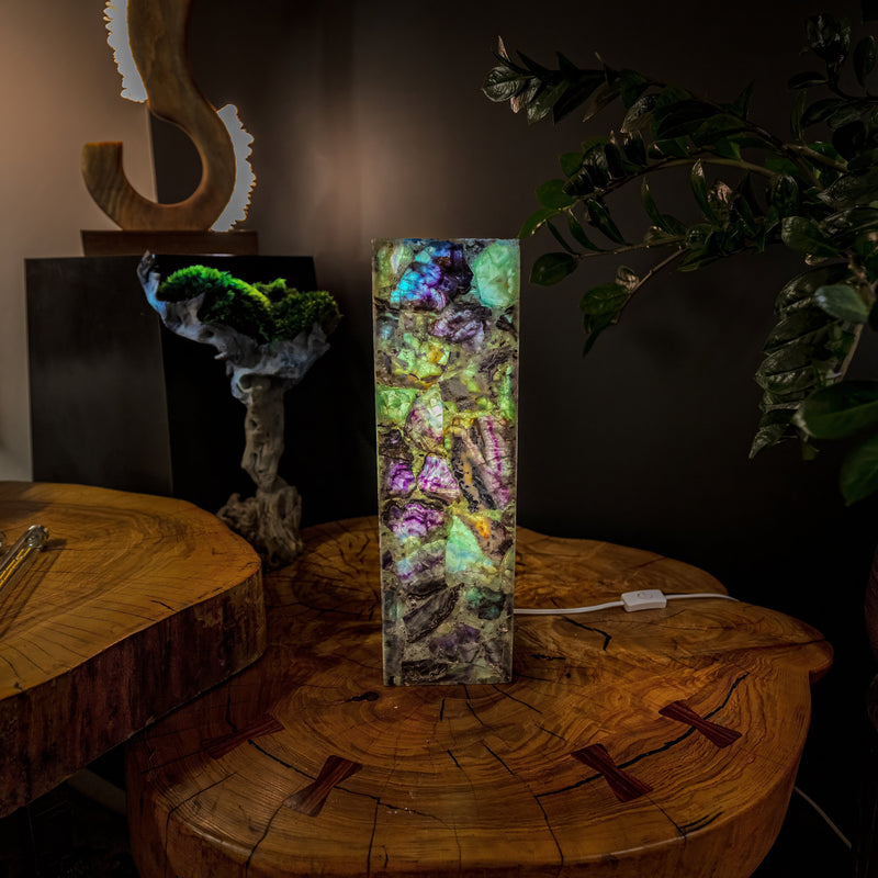 Fluorite Crystal Table Lamp #7 (Small Size), photo 8 of 9