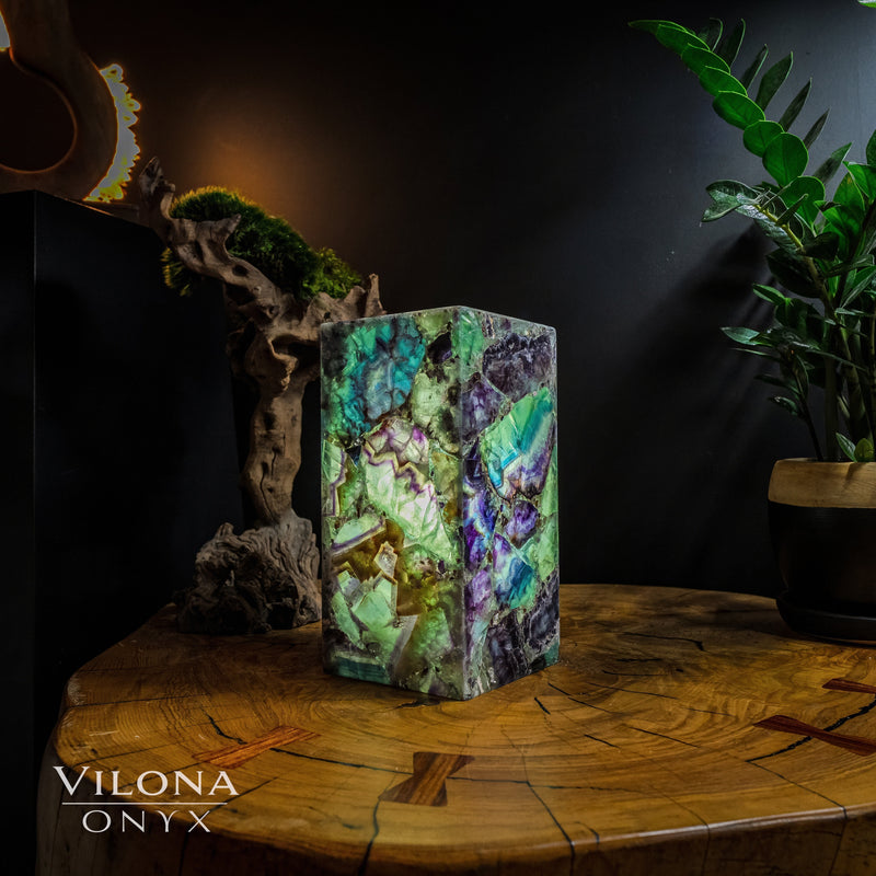 Fluorite Crystal Table Lamp #9 (Miniature Size), photo 5 of 5