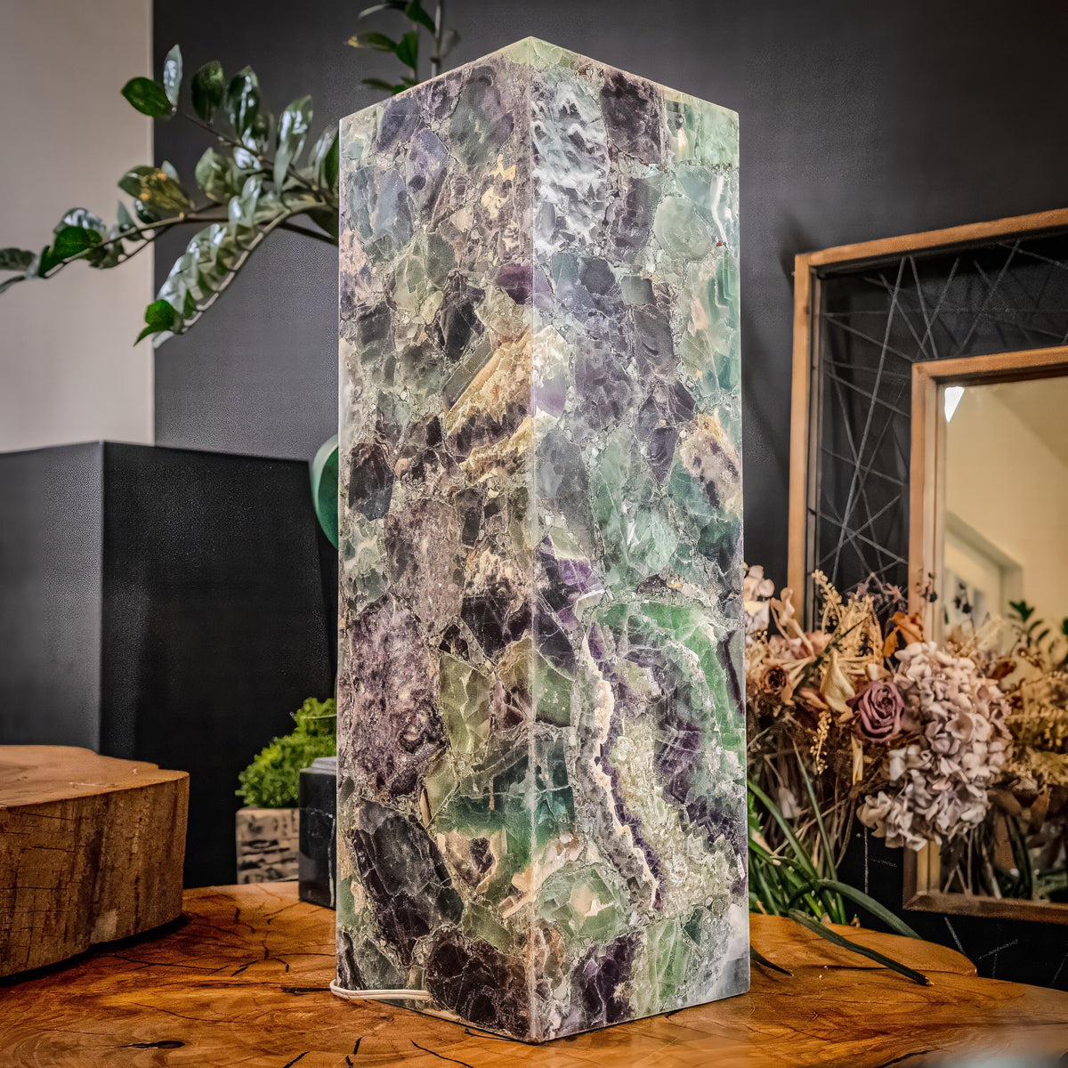 Fluorite Crystal Table Lamp (Medium Size) #1, photo 14 of 14