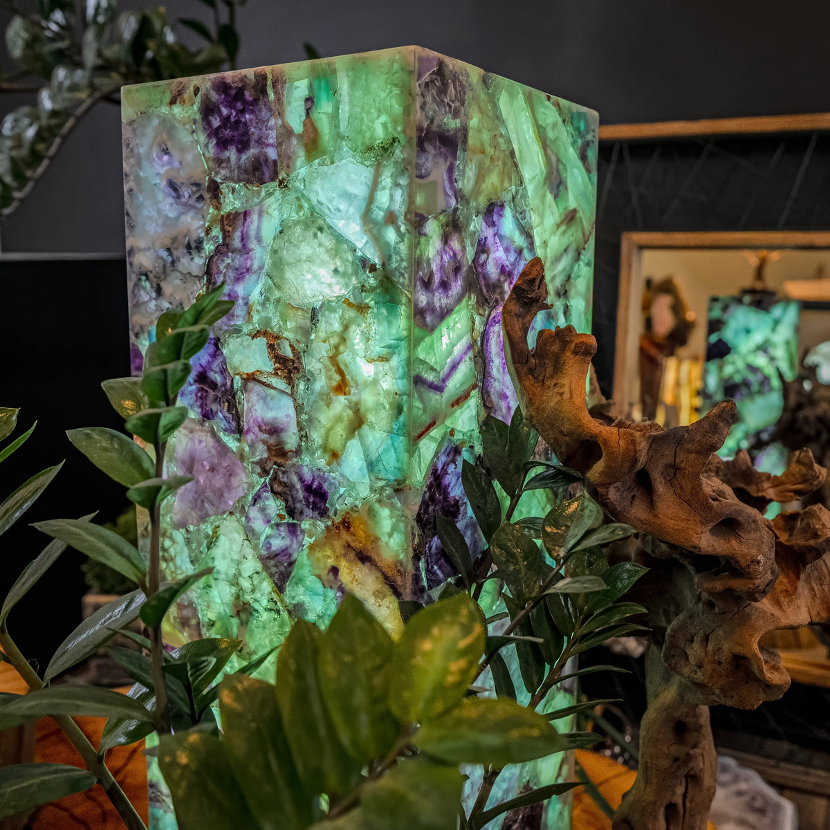 Fluorite Crystal Table Lamp (Medium Size) #1, photo 12 of 14