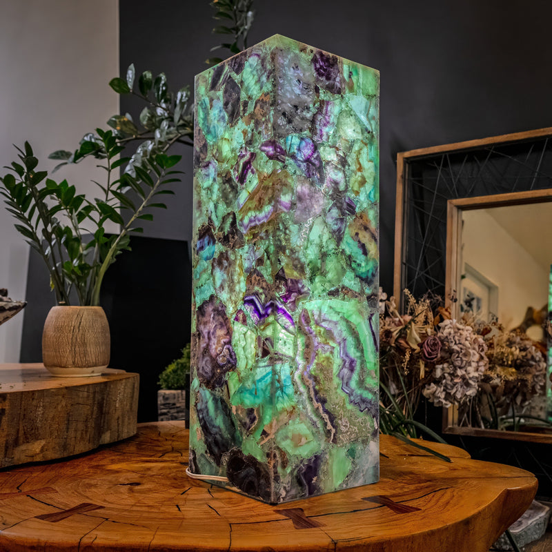 Fluorite Crystal Table Lamp (Medium Size) #1, photo 5 of 14