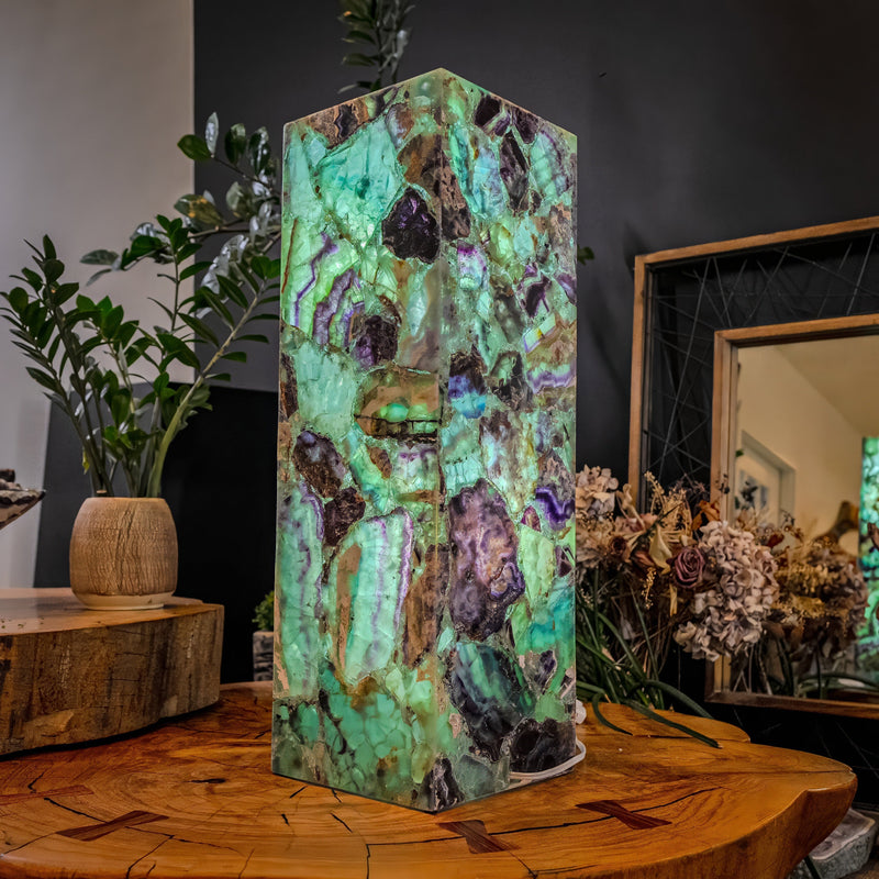 Fluorite Crystal Table Lamp (Medium Size) #1, photo 6 of 14