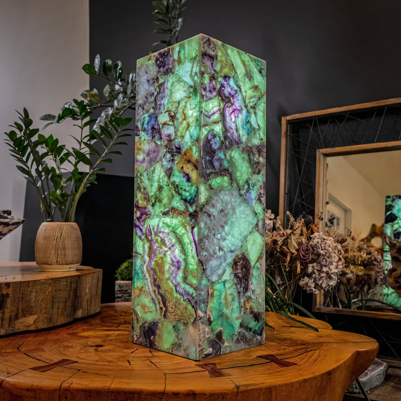 Fluorite Crystal Table Lamp (Medium Size) #1, photo 7 of 14