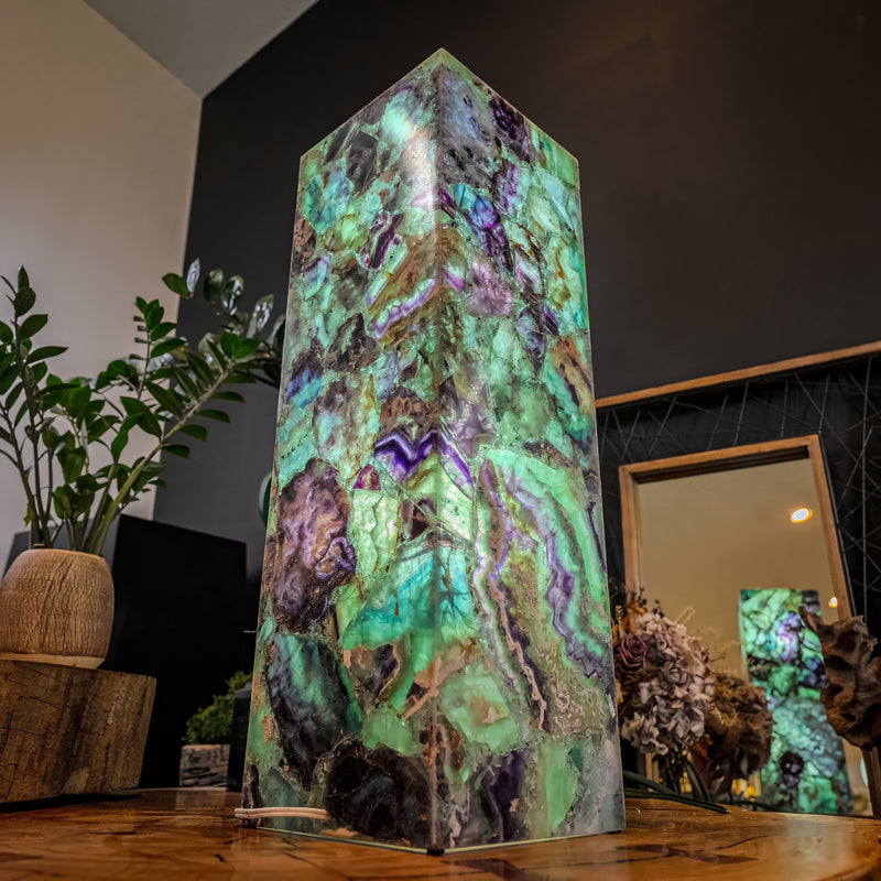 Fluorite Crystal Table Lamp (Medium Size) #1, photo 3 of 14