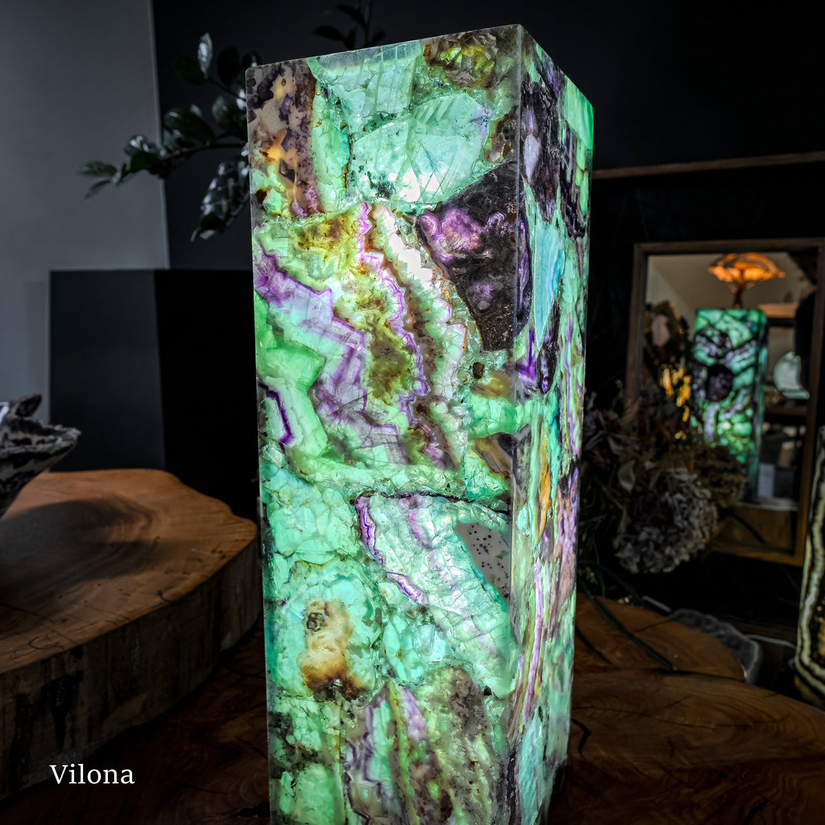 Fluorite Crystal Table Lamp (Medium Size) #2, photo 10 of 13