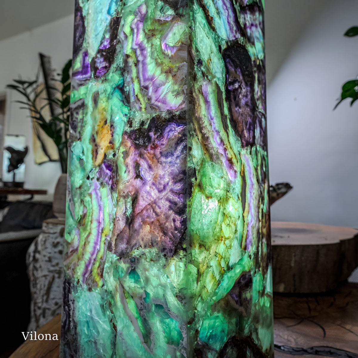 Fluorite Crystal Table Lamp (Medium Size) #2, photo 5 of 13