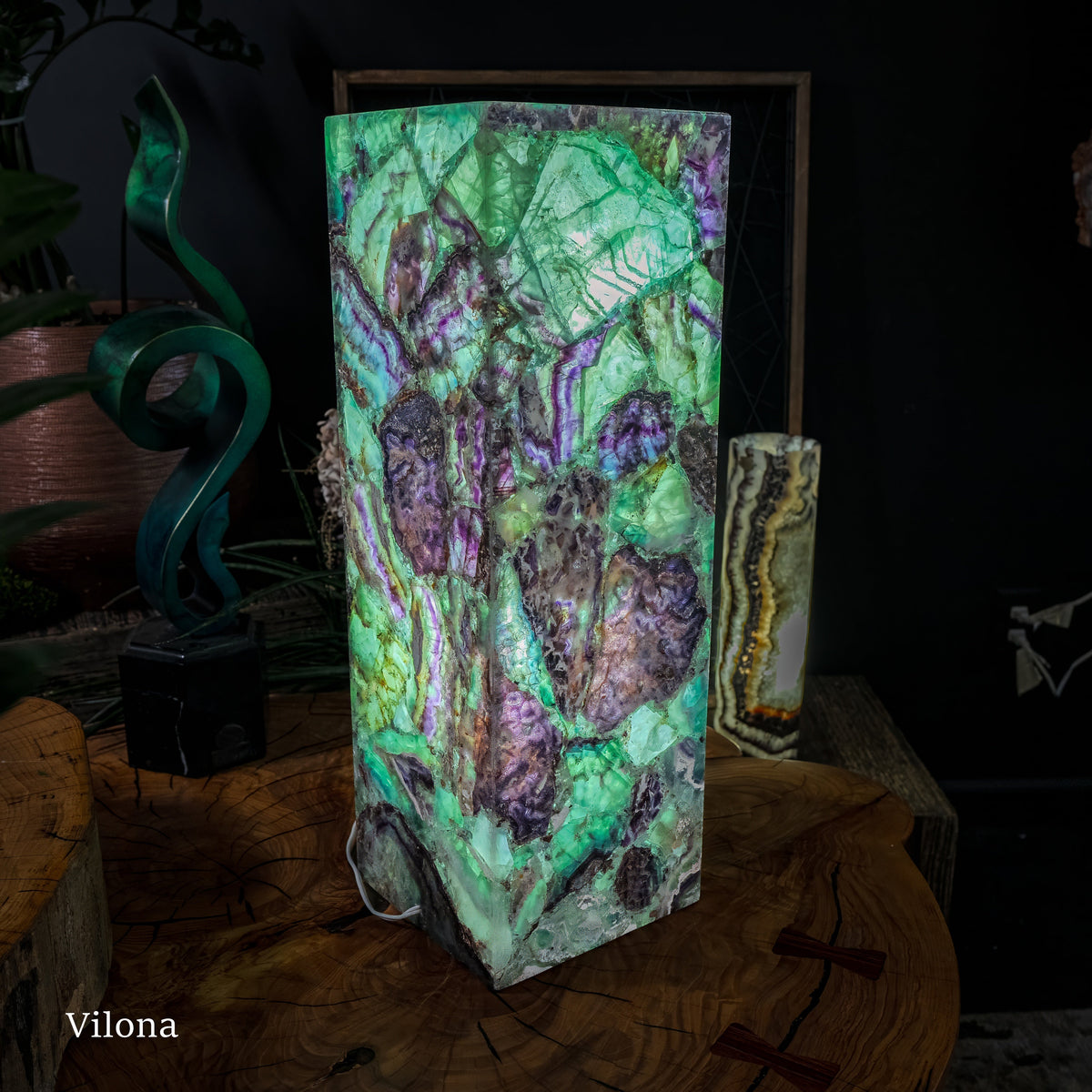 Fluorite Crystal Table Lamp (Medium Size) #2, photo 11 of 13