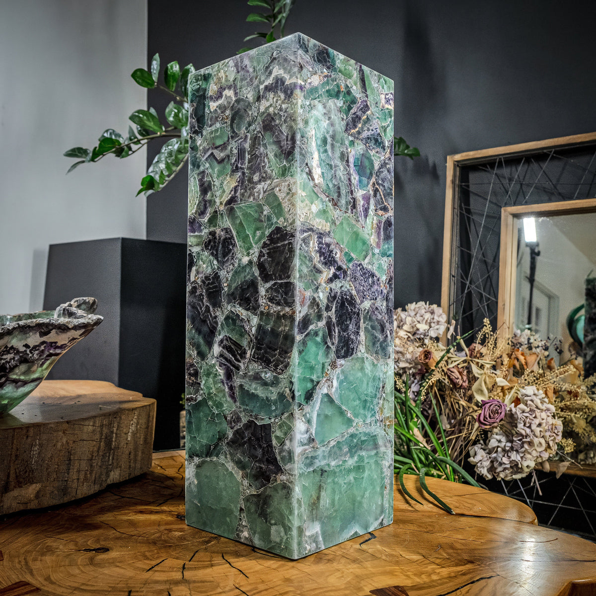 Fluorite Crystal Table Lamp (Medium Size) #3, photo 14 of 15