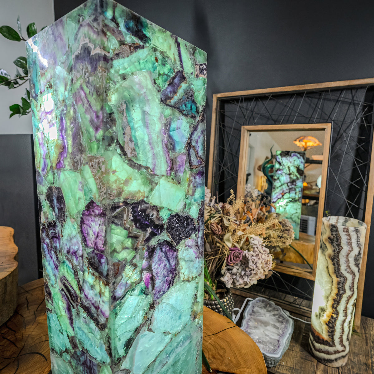 Fluorite Crystal Table Lamp (Medium Size) #3, photo 5 of 15
