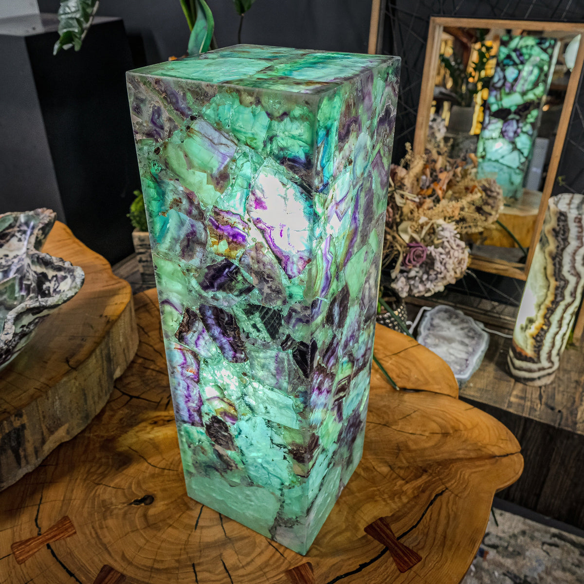 Fluorite Crystal Table Lamp (Medium Size) #3, photo 10 of 15