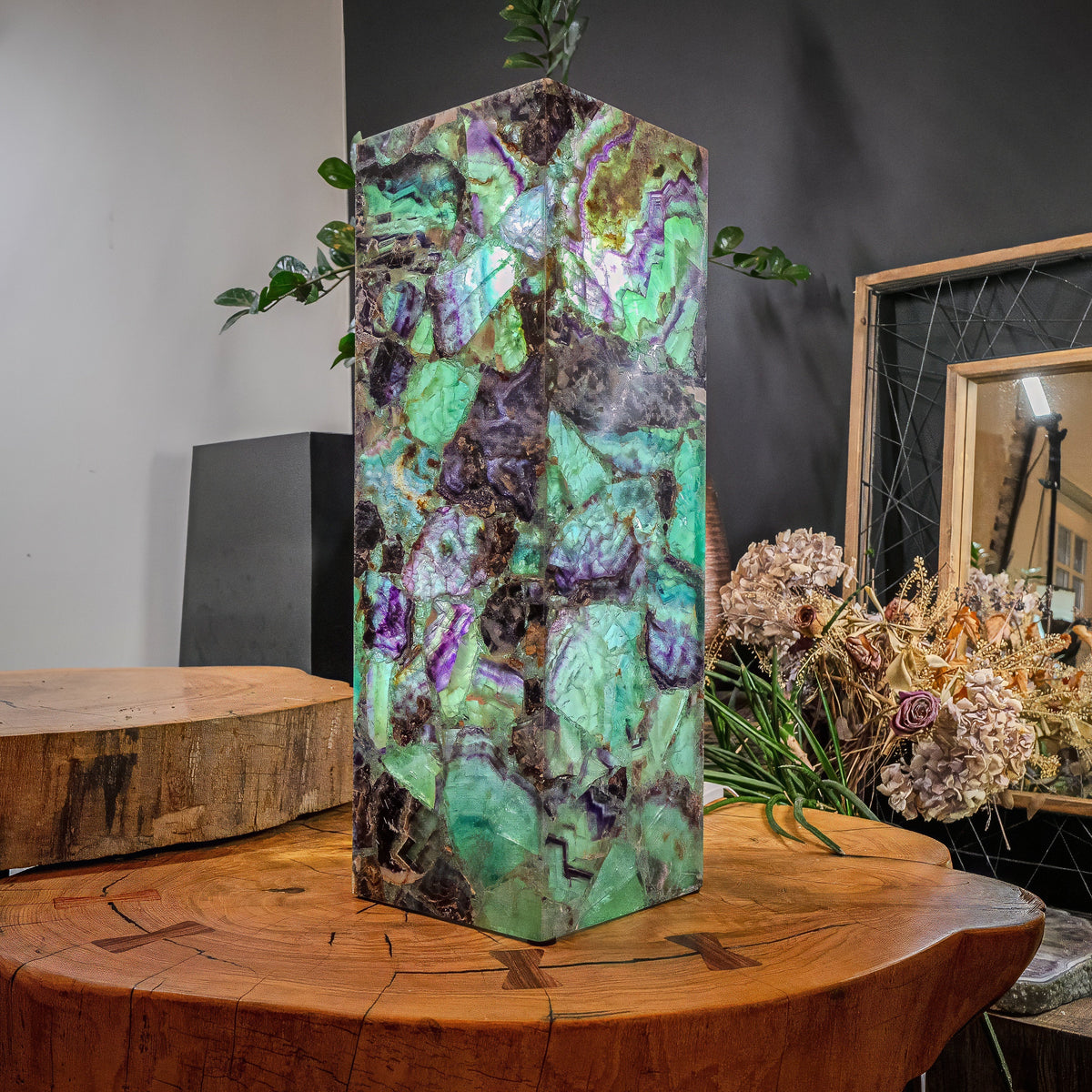 Fluorite Crystal Table Lamp (Medium Size) #4, photo 8 of 15