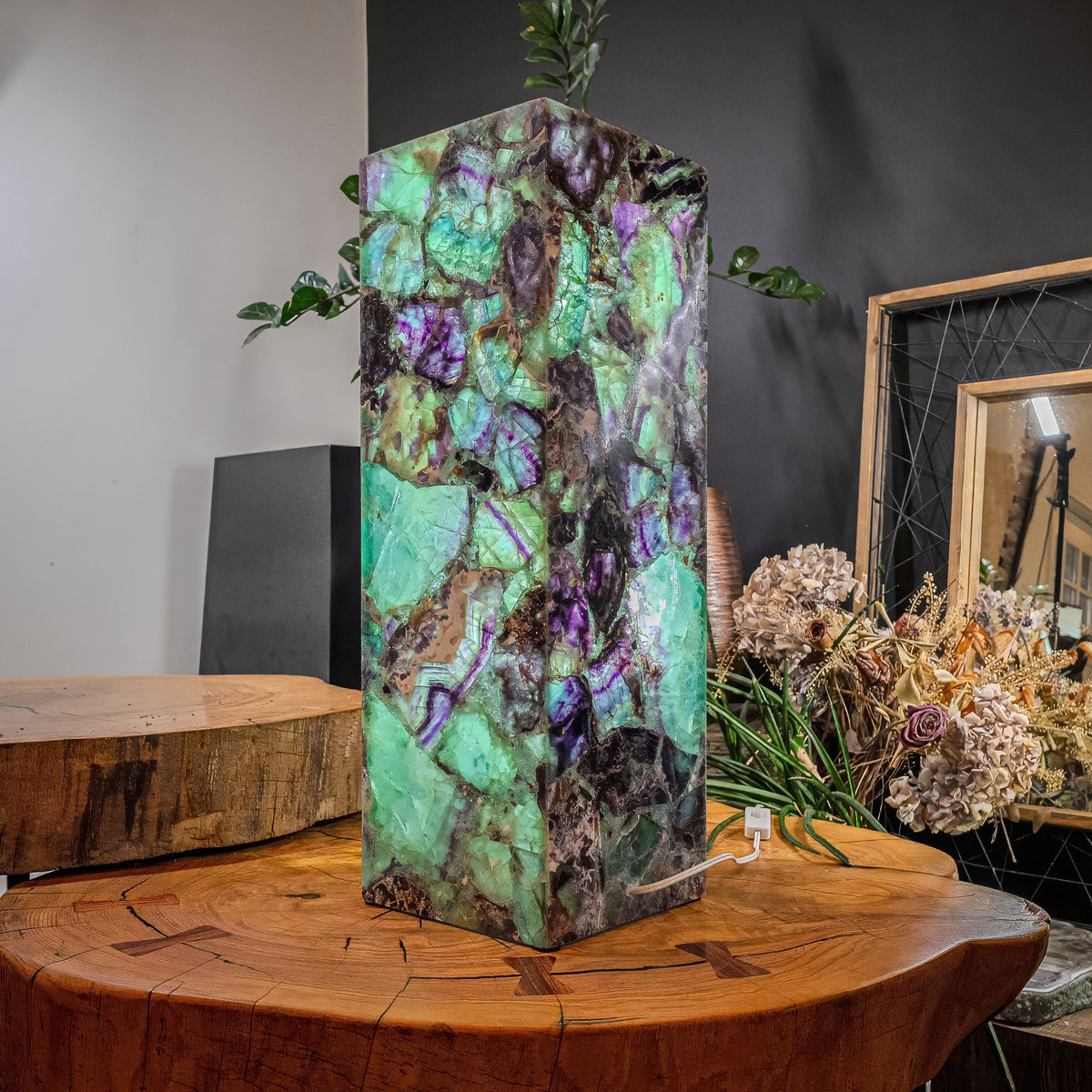 Fluorite Crystal Table Lamp (Medium Size) #4, photo 14 of 15