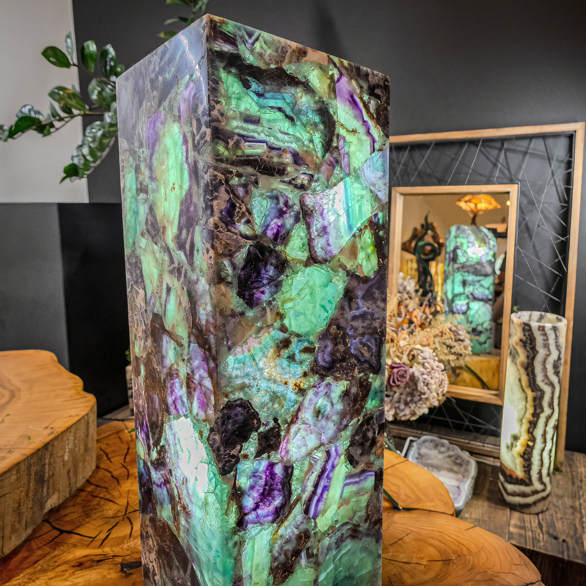 Fluorite Crystal Table Lamp (Medium Size) #4, photo 13 of 15