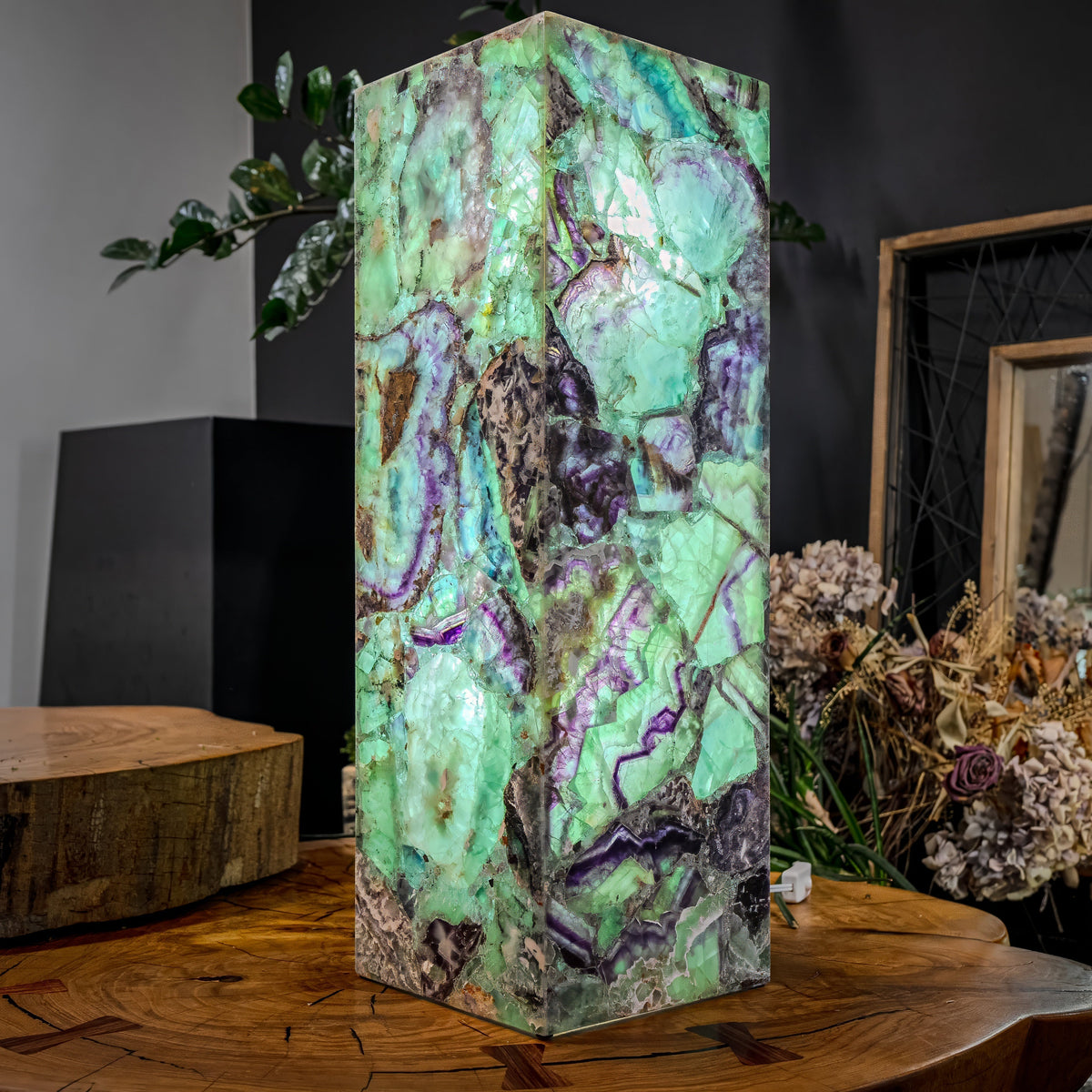 Fluorite Crystal Table Lamp (Medium Size) #5, photo 5 of 15