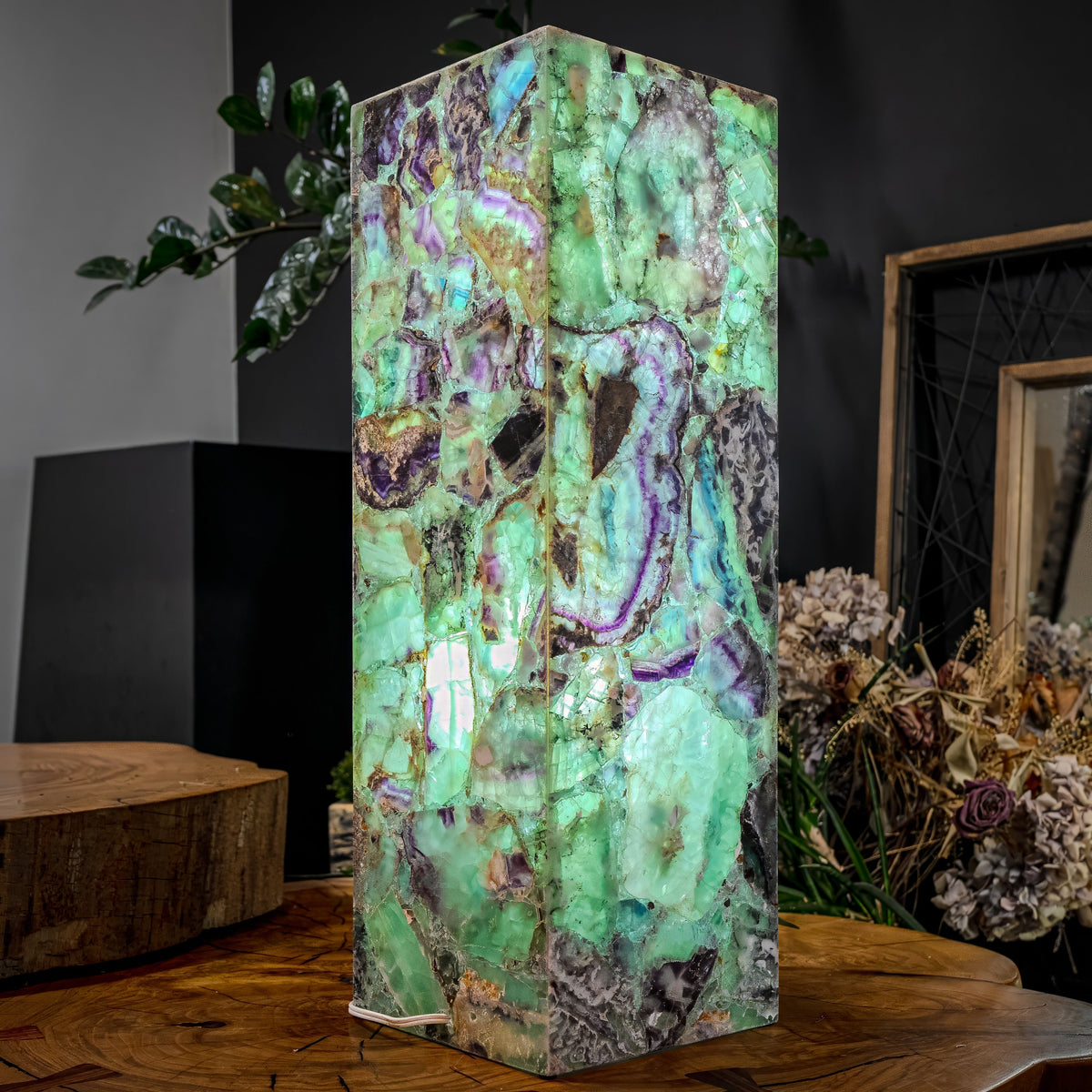 Fluorite Crystal Table Lamp (Medium Size) #5, photo 4 of 15
