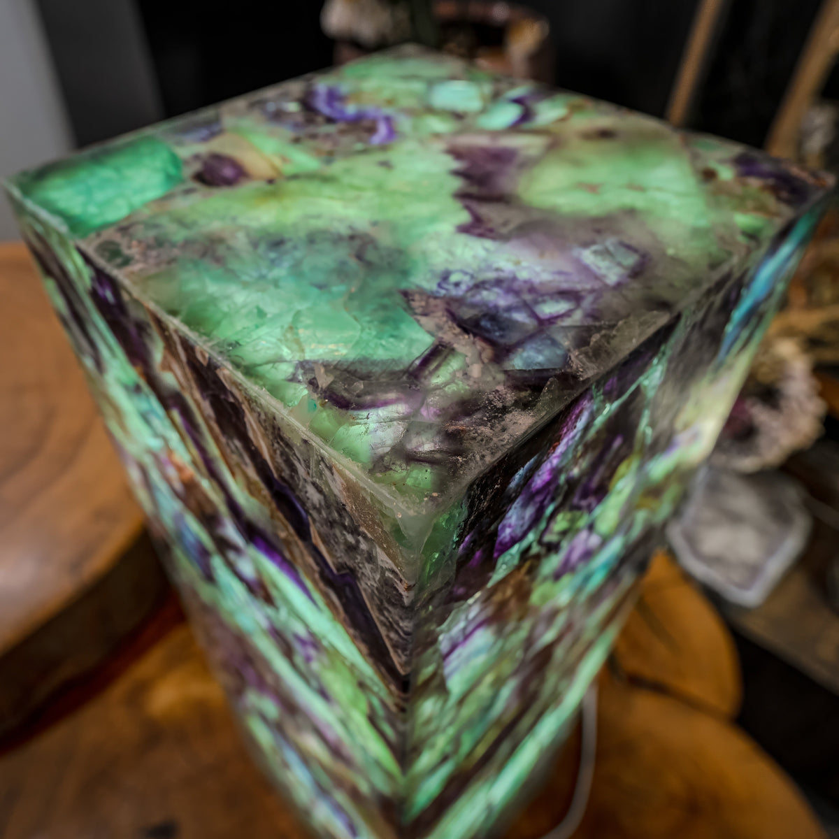 Fluorite Crystal Table Lamp (Medium Size) #5, photo 11 of 15