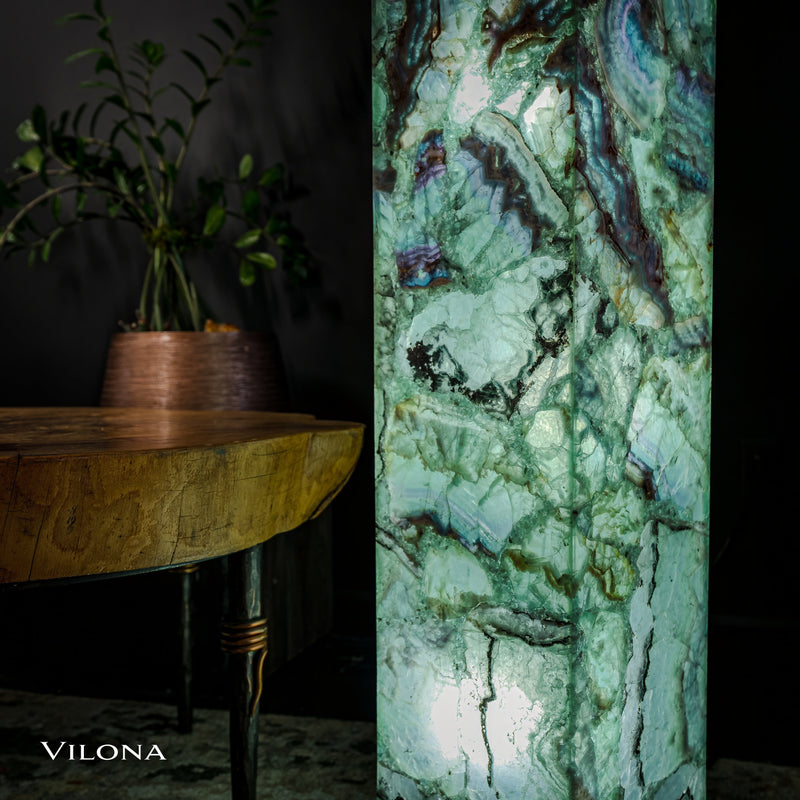 Fluorite Floor Lamp - Medium - 51.25"H x 10"W - Square - #8, photo 2 of 15