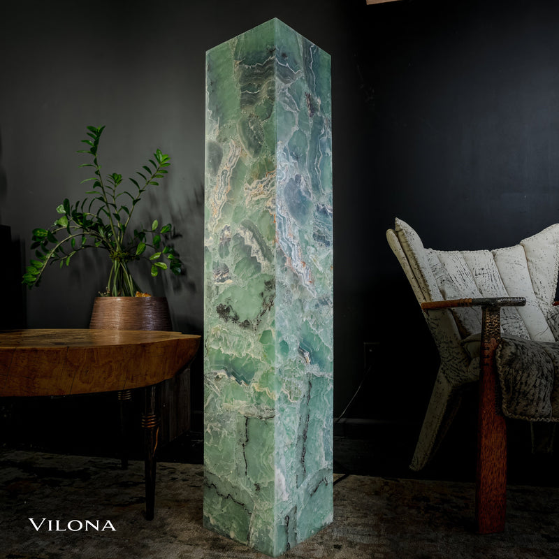Fluorite Floor Lamp - Medium - 51.25"H x 10"W - Square - #8, photo 15 of 15