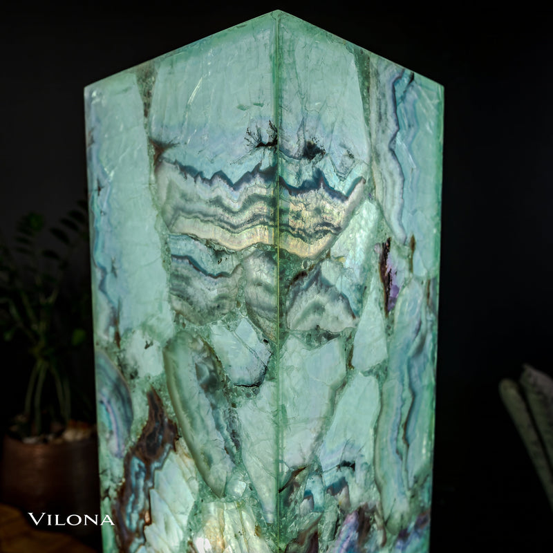 Fluorite Floor Lamp - Medium - 51.25"H x 10"W - Square - #8, photo 11 of 15