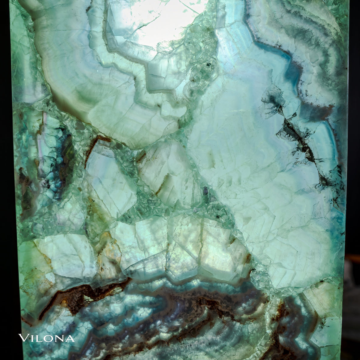 Fluorite Floor Lamp - Medium - 51.25"H x 10"W - Square - #8, photo 12 of 15