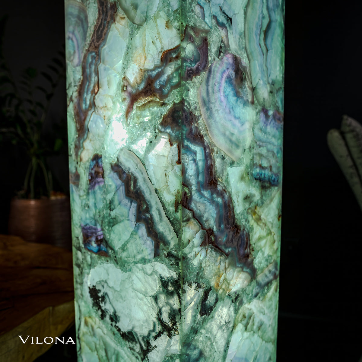 Fluorite Floor Lamp - Medium - 51.25"H x 10"W - Square - #8, photo 9 of 15