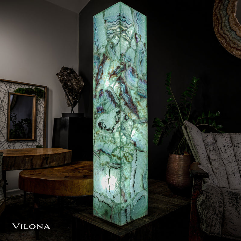 Fluorite Floor Lamp - Medium - 51.25"H x 10"W - Square - #8, photo 6 of 15