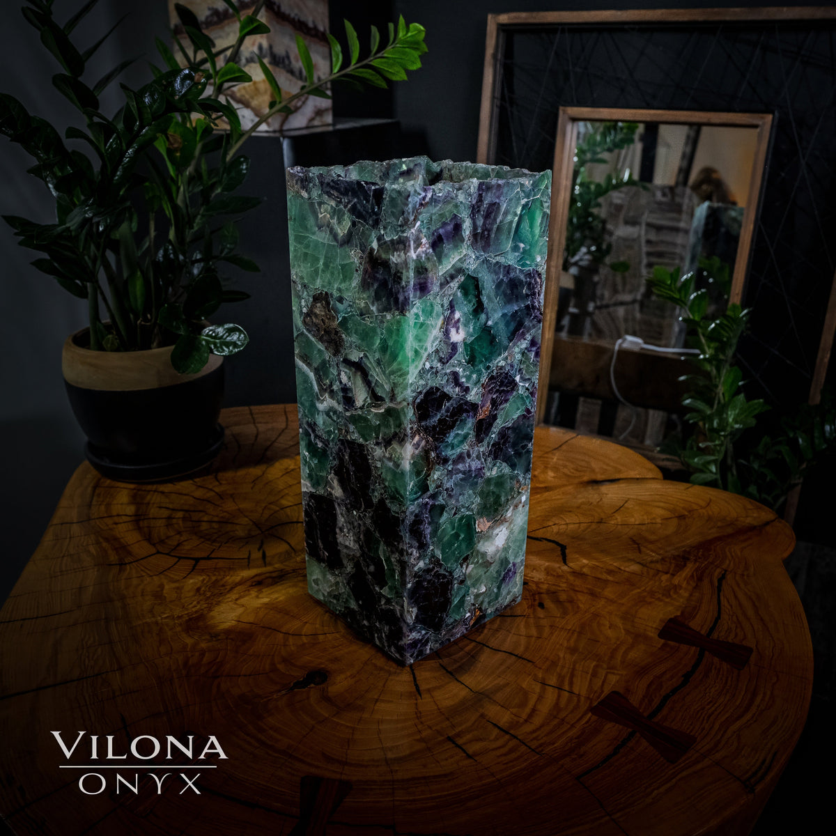 Fluorite Lamp (Small Table Lamp #12), photo 2 of 5