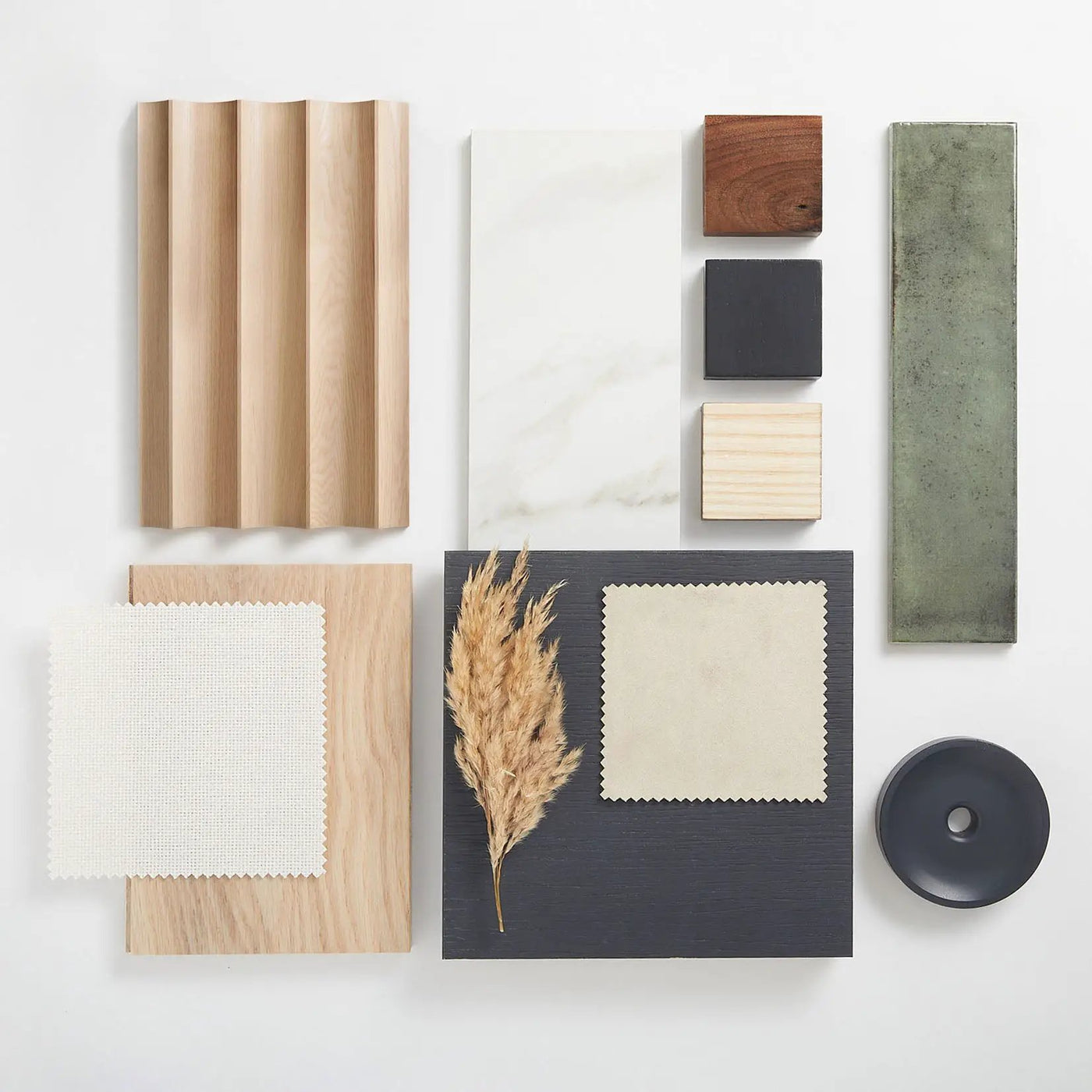 Fluted Wood Panel Samples by andor willow