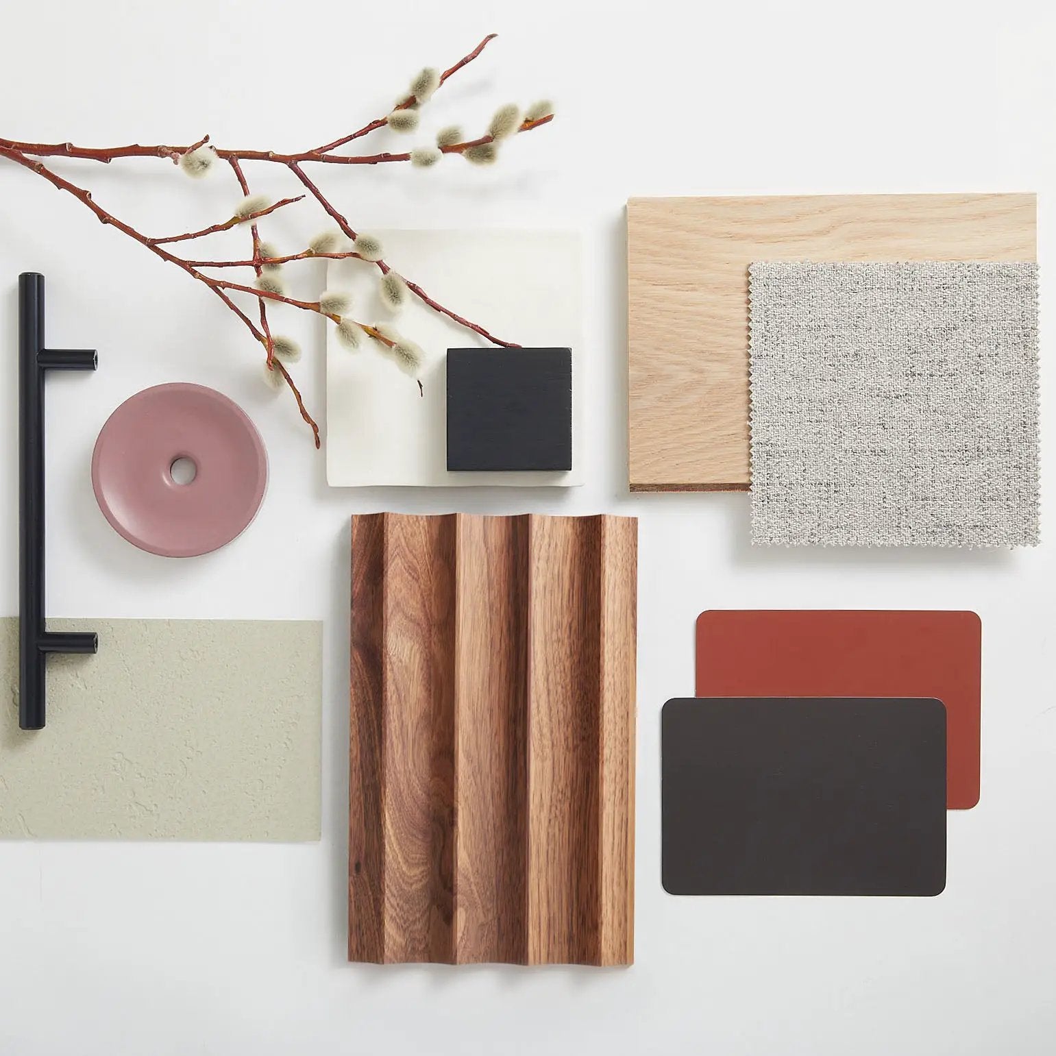 Fluted Wood Panel Samples by andor willow