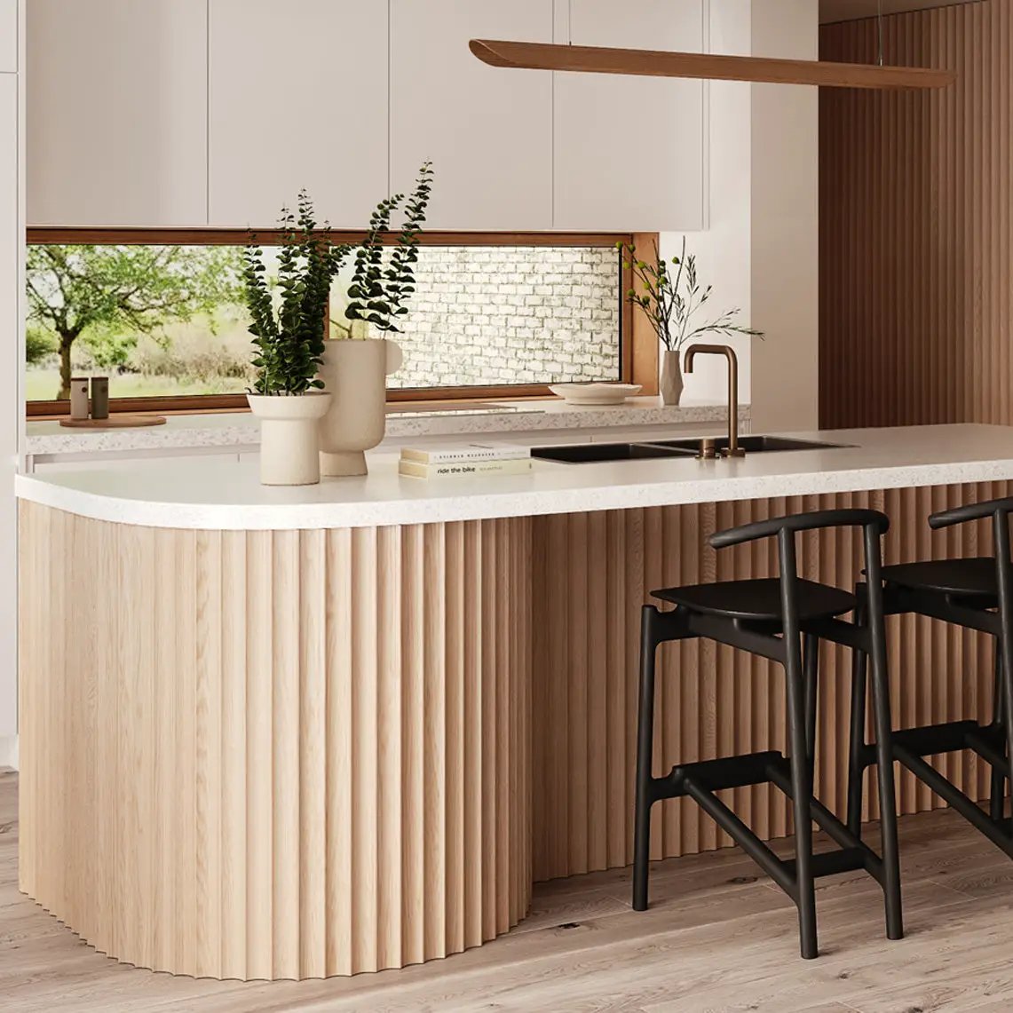 Fluted Wood Panels by andor willow