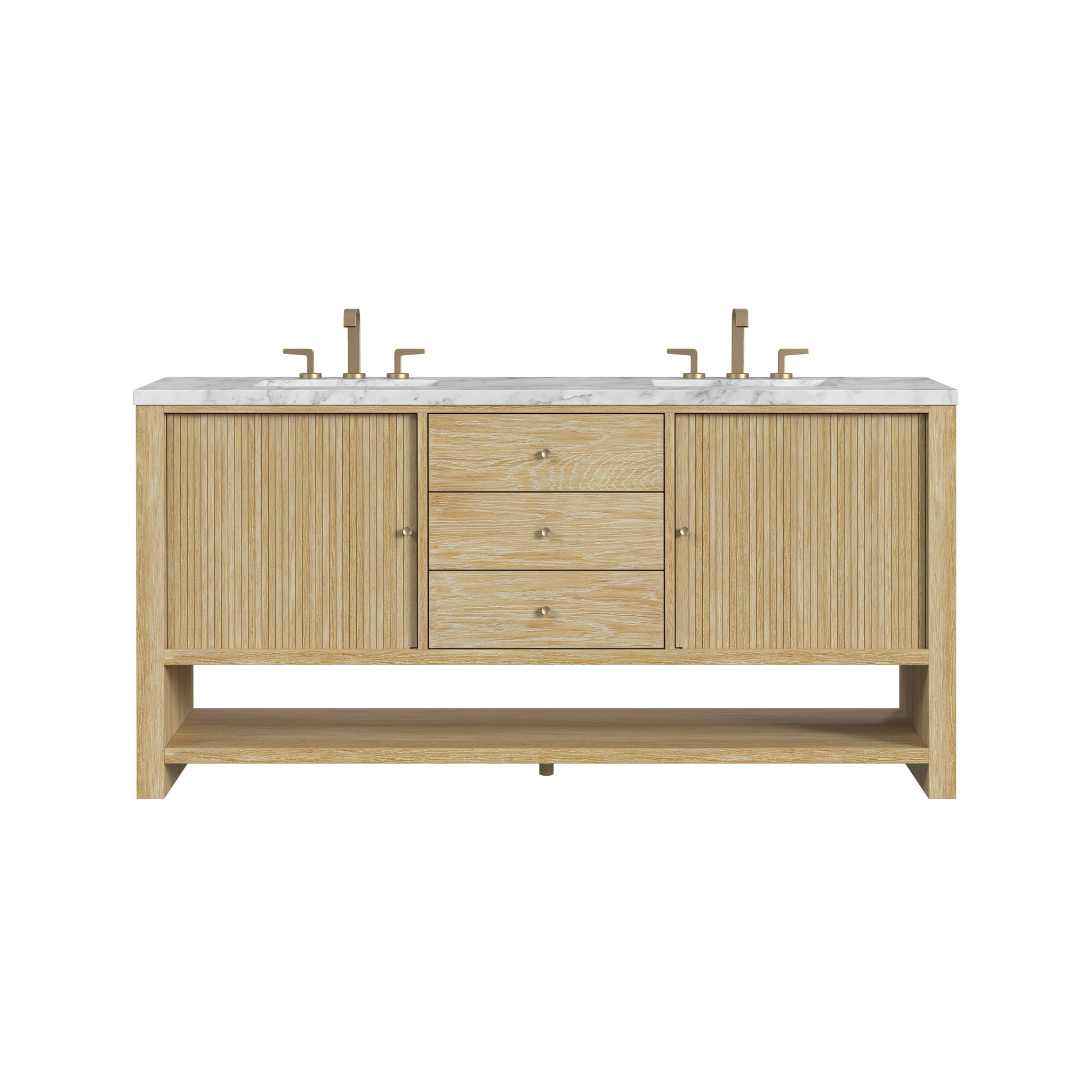 James Martin Marigot 72" Double Bathroom Vanity, Sunwashed Oak by James Martin