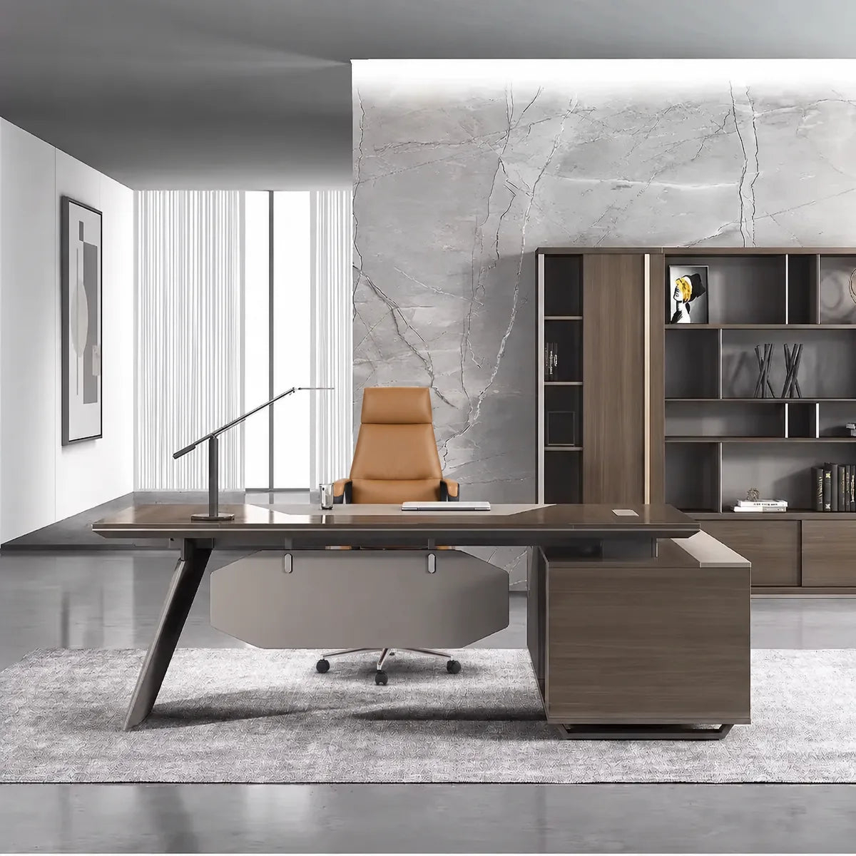 Flynn · Modern L-Shaped Executive Desk, photo 5 of 9