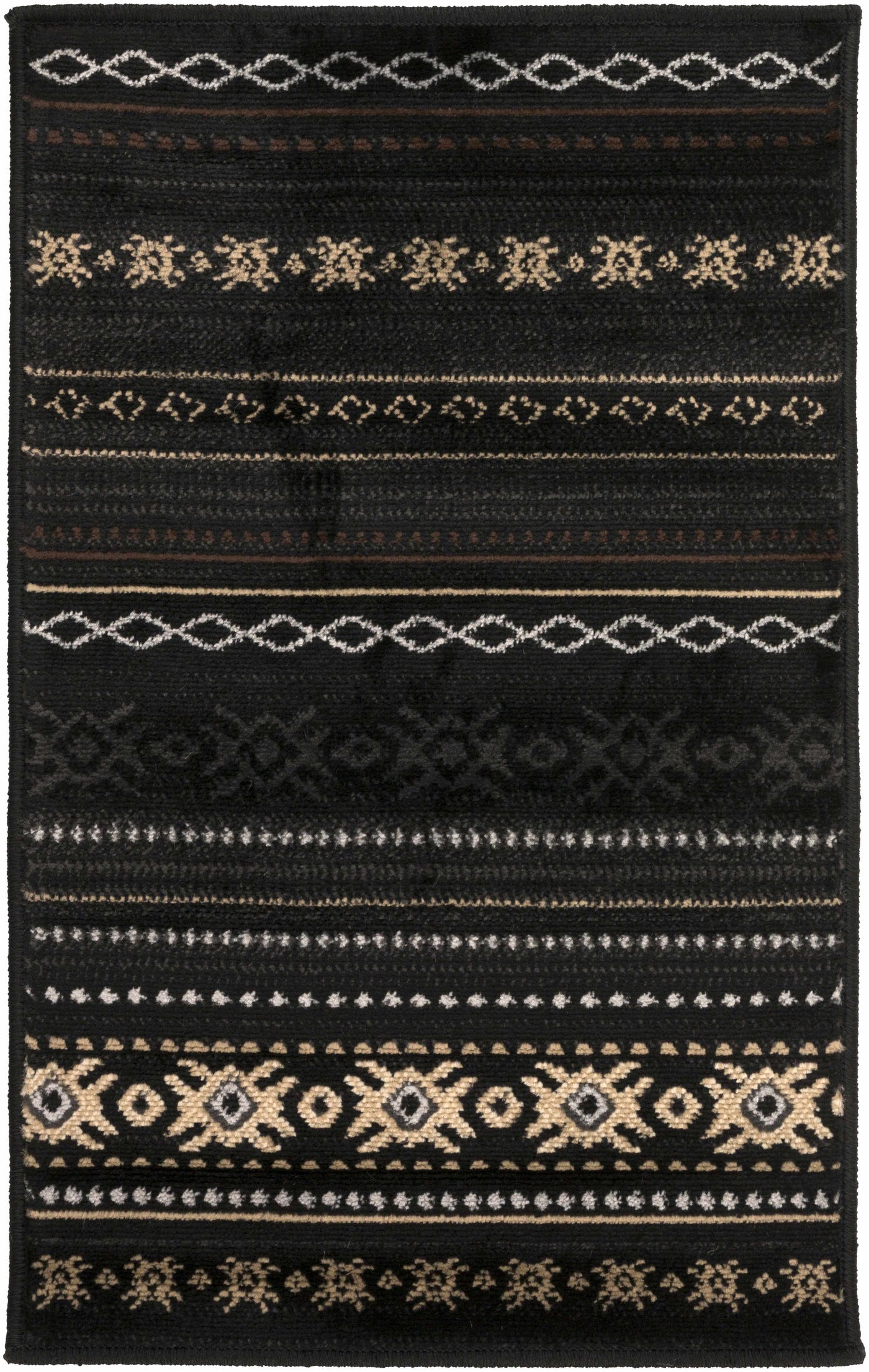 Fogertown Black Western Rug by Boutique Rugs