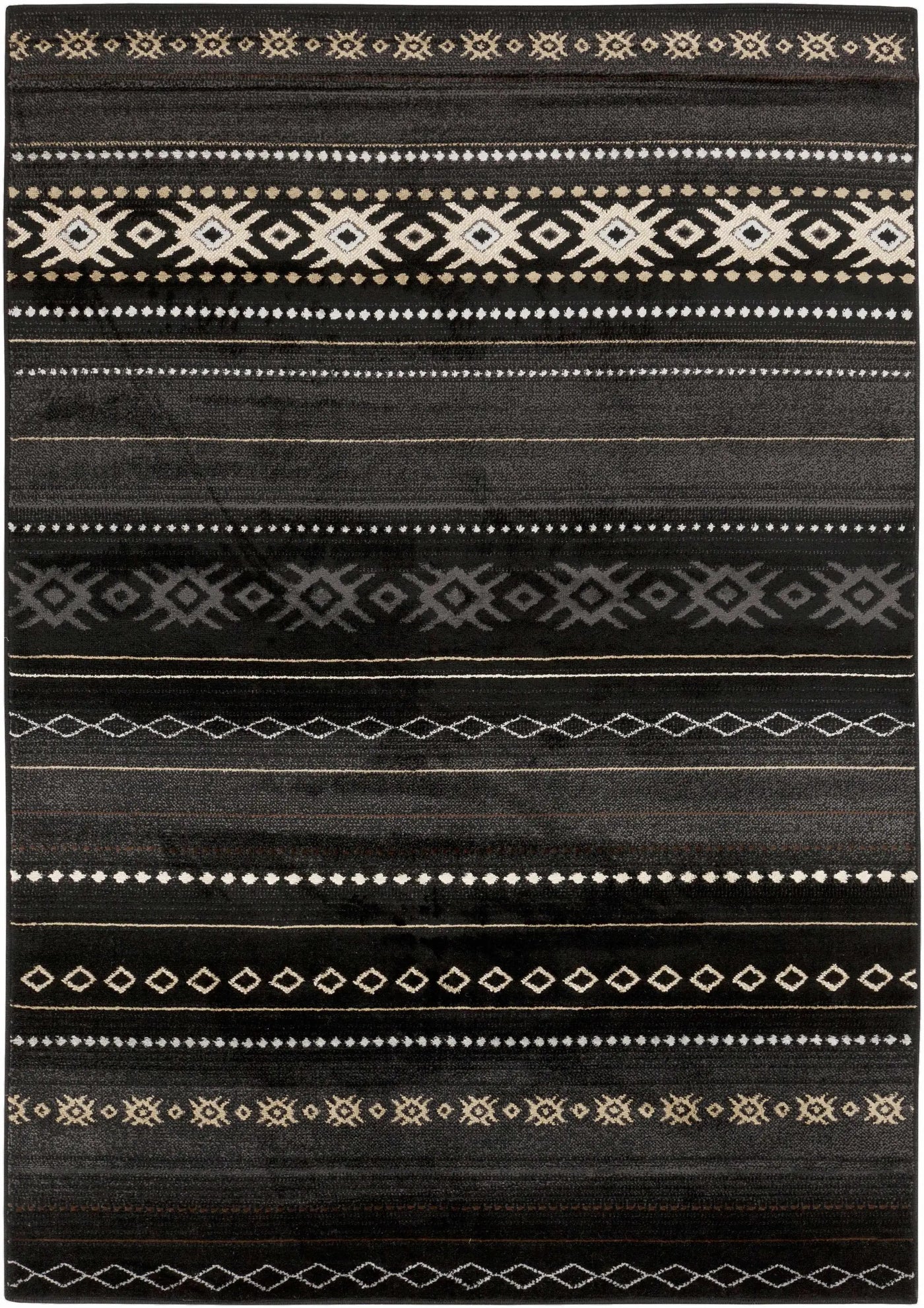 Fogertown Black Western Rug by Boutique Rugs