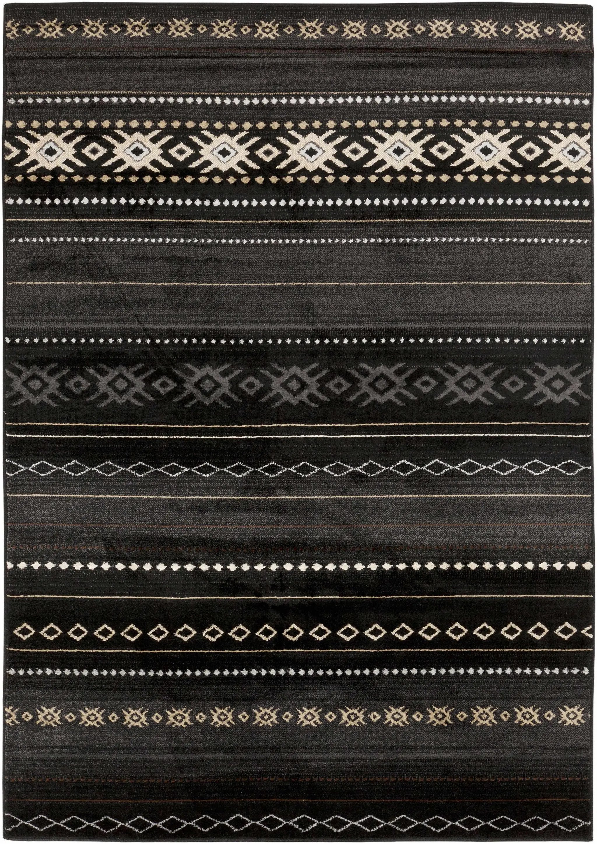 Fogertown Black Western Rug by Boutique Rugs