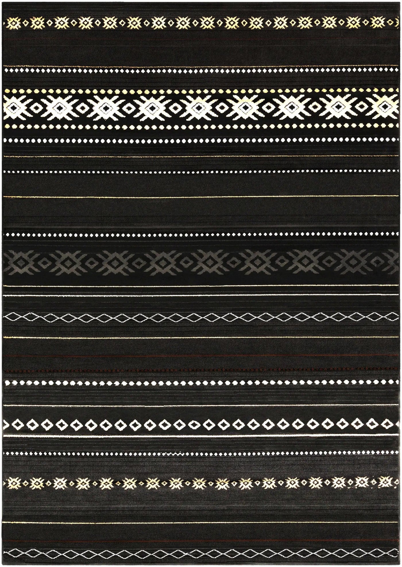 Fogertown Black Western Rug by Boutique Rugs