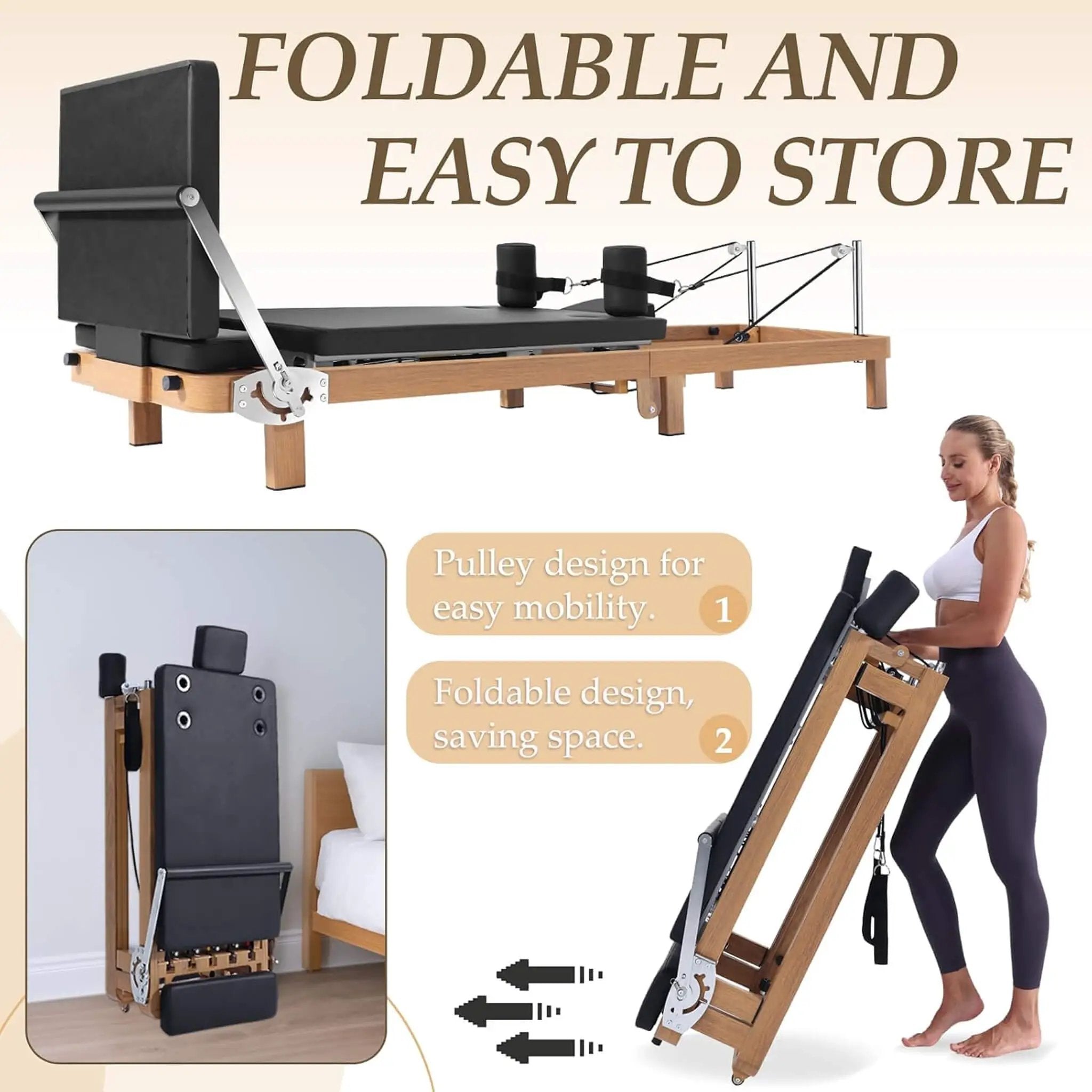 Core Pilates Apex Foldable Dual Resistance Pilates Reformer With Jumpboard (SAK83914) by SAKSBY WHOLESALE