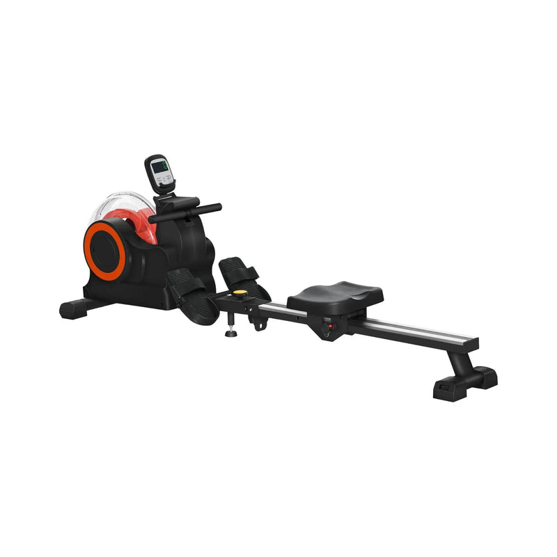 Rovix Foldable Water Rowing Machine With Adjustable Resistance, Wheels, LCD Monitor And Tablet Holder (SAK53758) by SAKSBY WHOLESALE