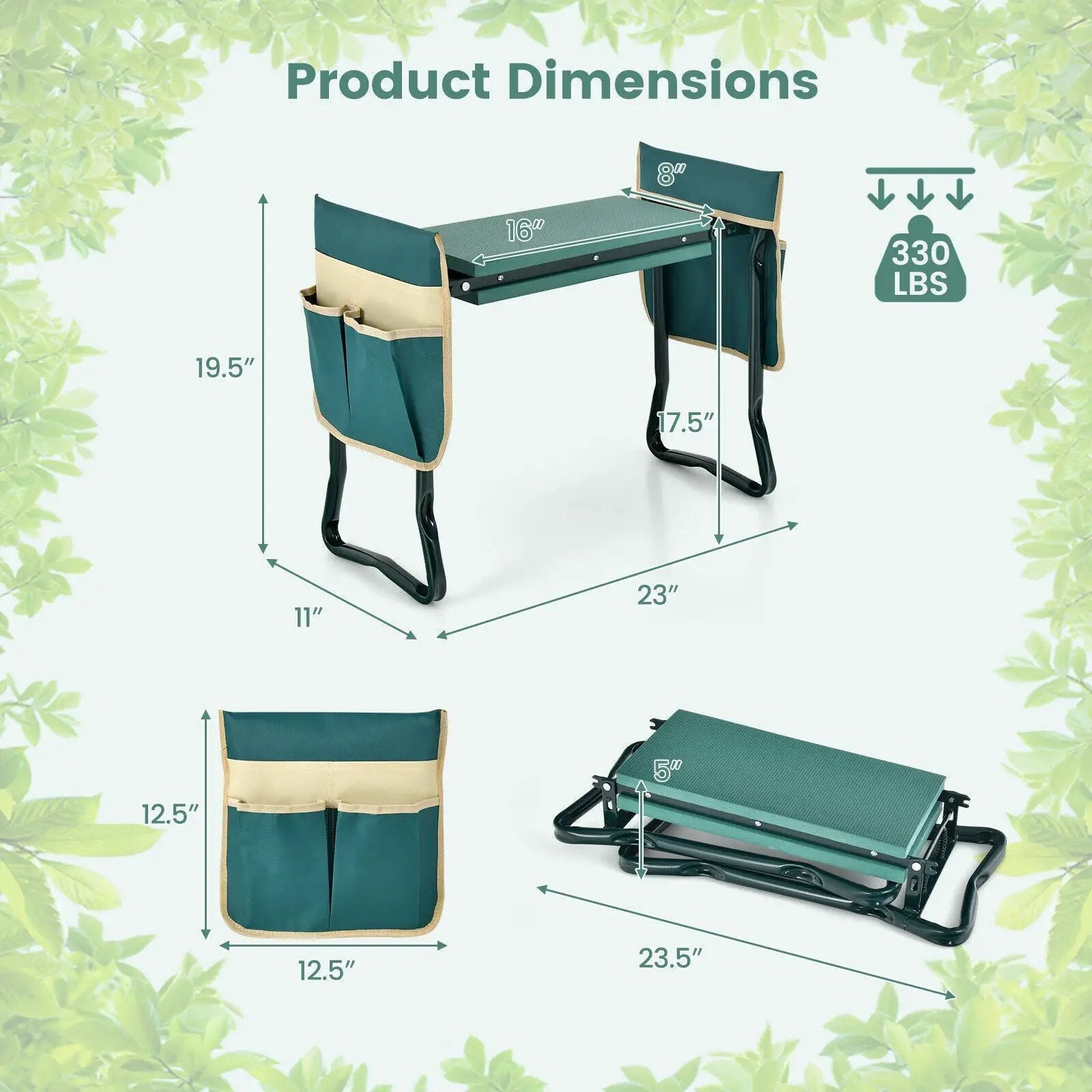 Folding Garden Kneeler and Seat Bench by DirectDeals