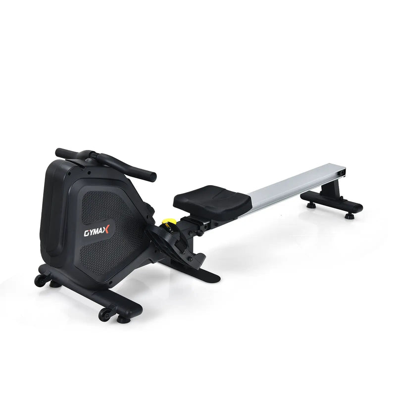Folding Magnetic Rowing Machine with Monitor Aluminum Rail 8 Adjustable Resistance by DirectDeals