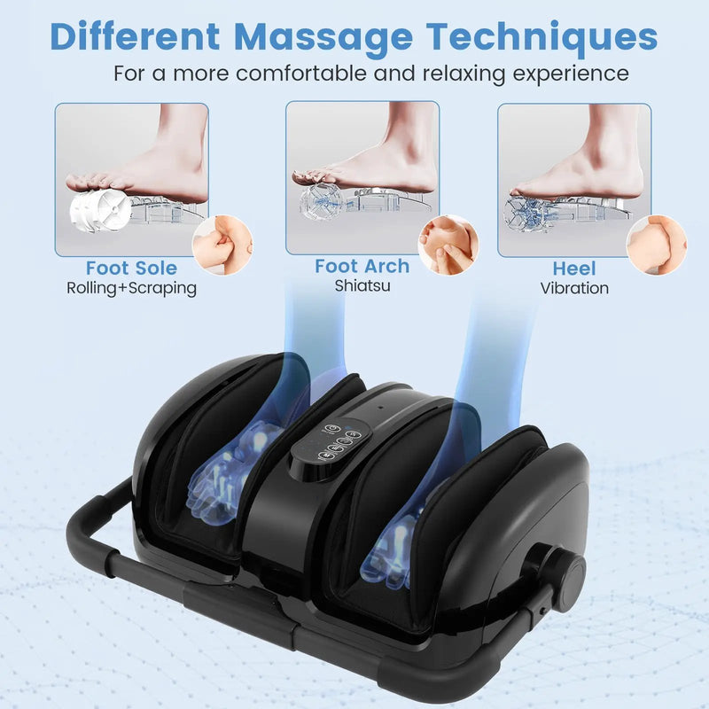 Foot and Calf Massager with Heat for Blood Circulation Pain Relief by DirectDeals