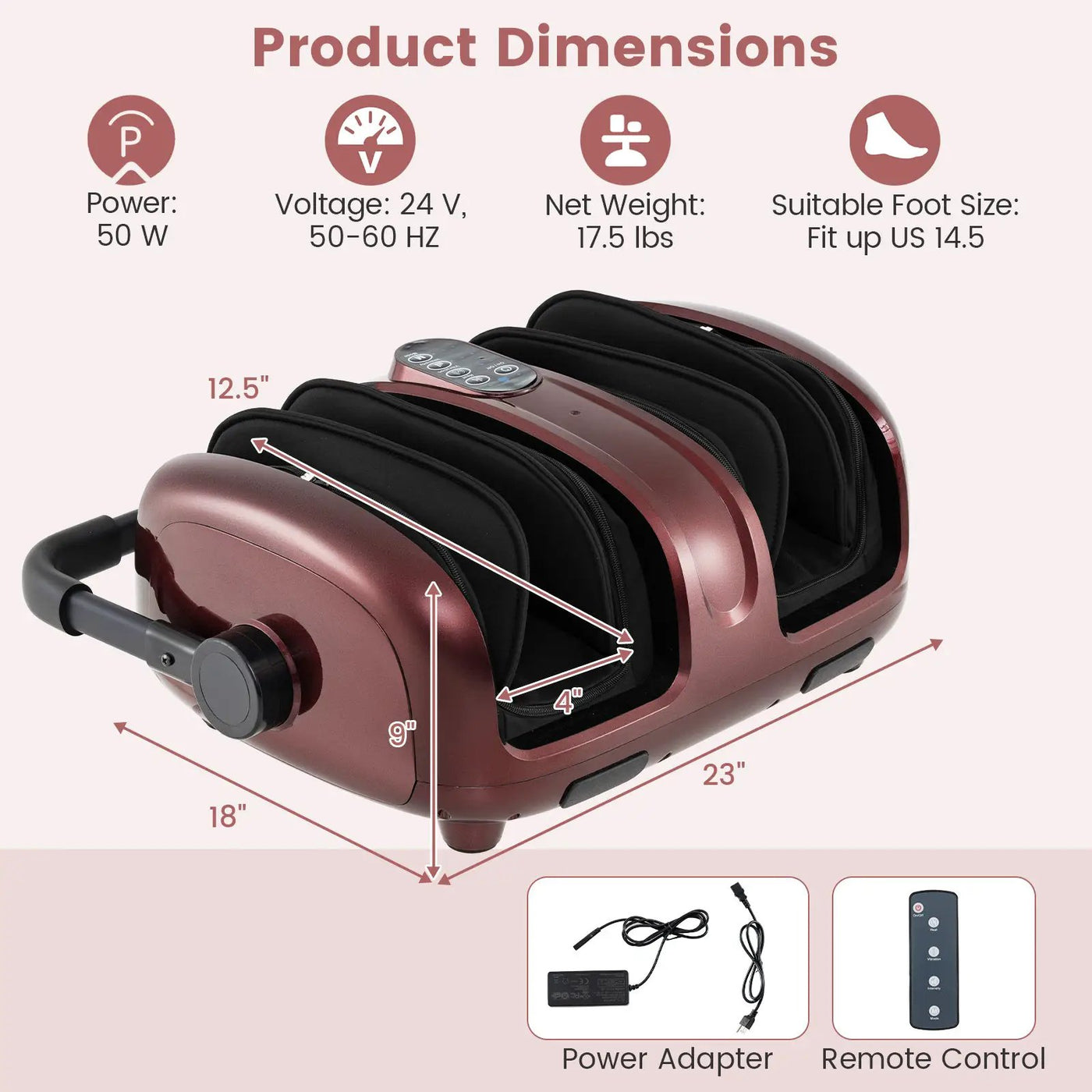 Foot and Calf Massager with Heat for Blood Circulation Pain Relief by DirectDeals