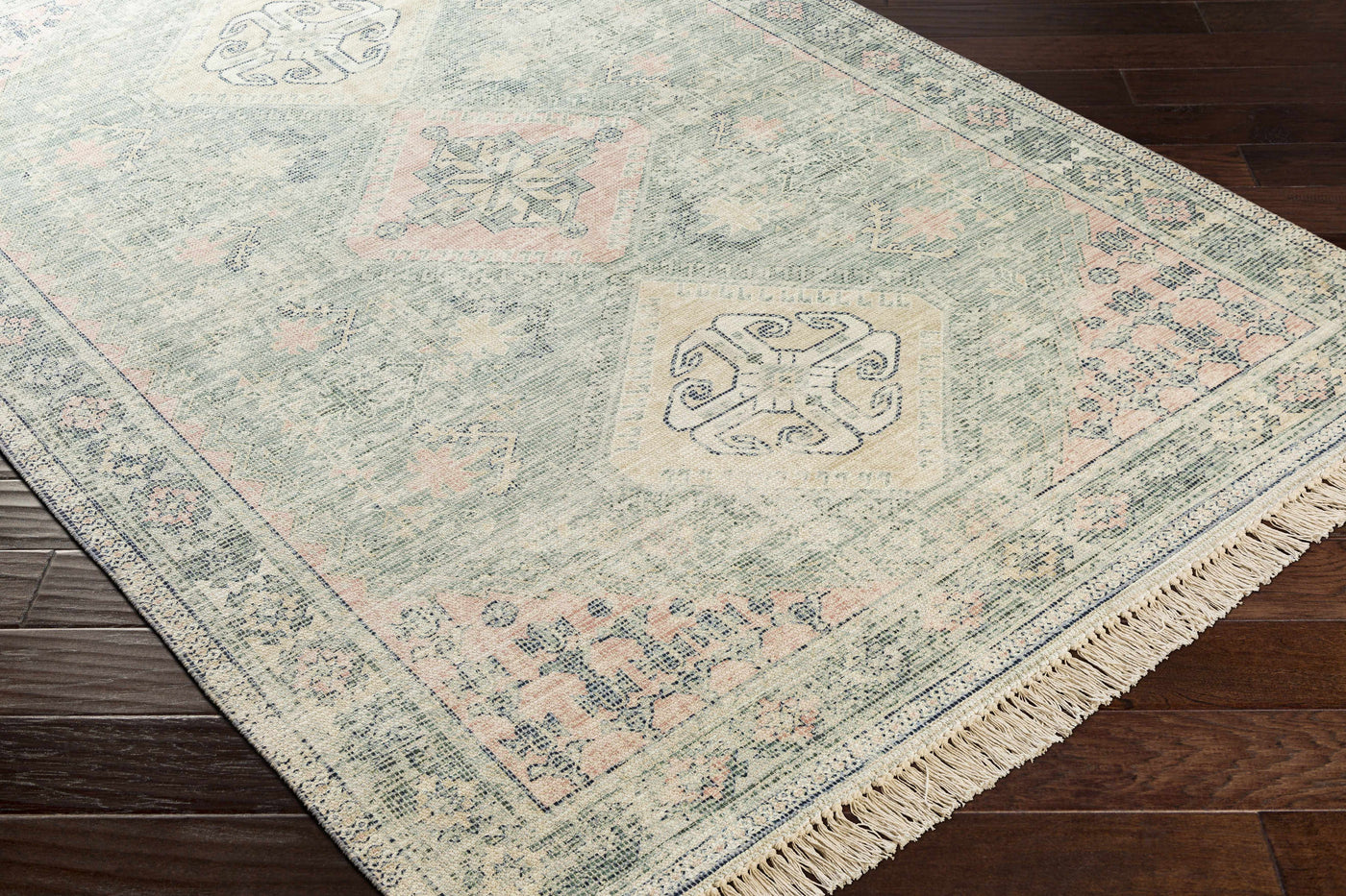 Foraker Sage Green Cotton Rug by Boutique Rugs