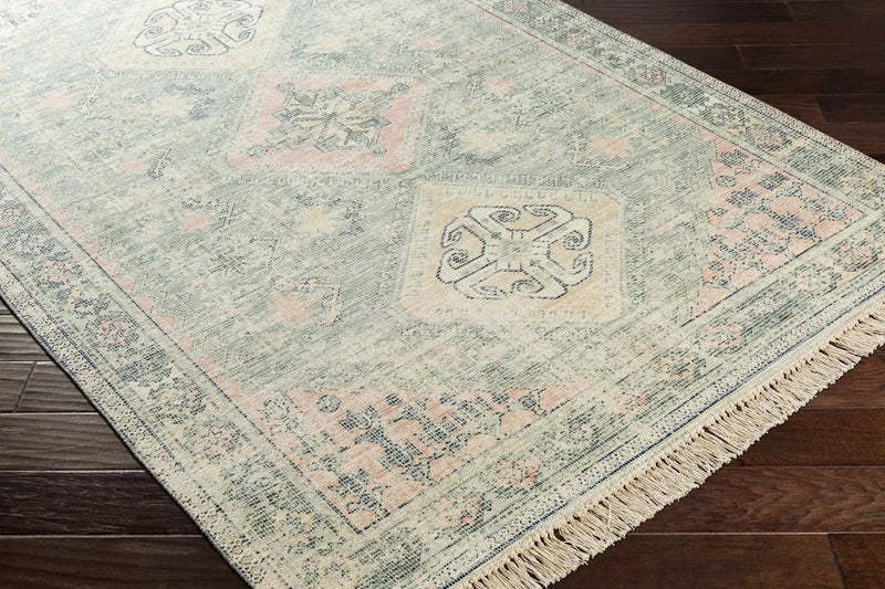 Foraker Sage Green Cotton Rug by Boutique Rugs