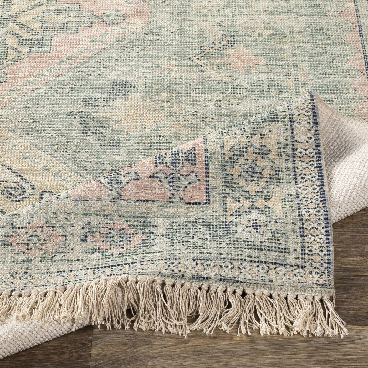 Foraker Sage Green Cotton Rug by Boutique Rugs