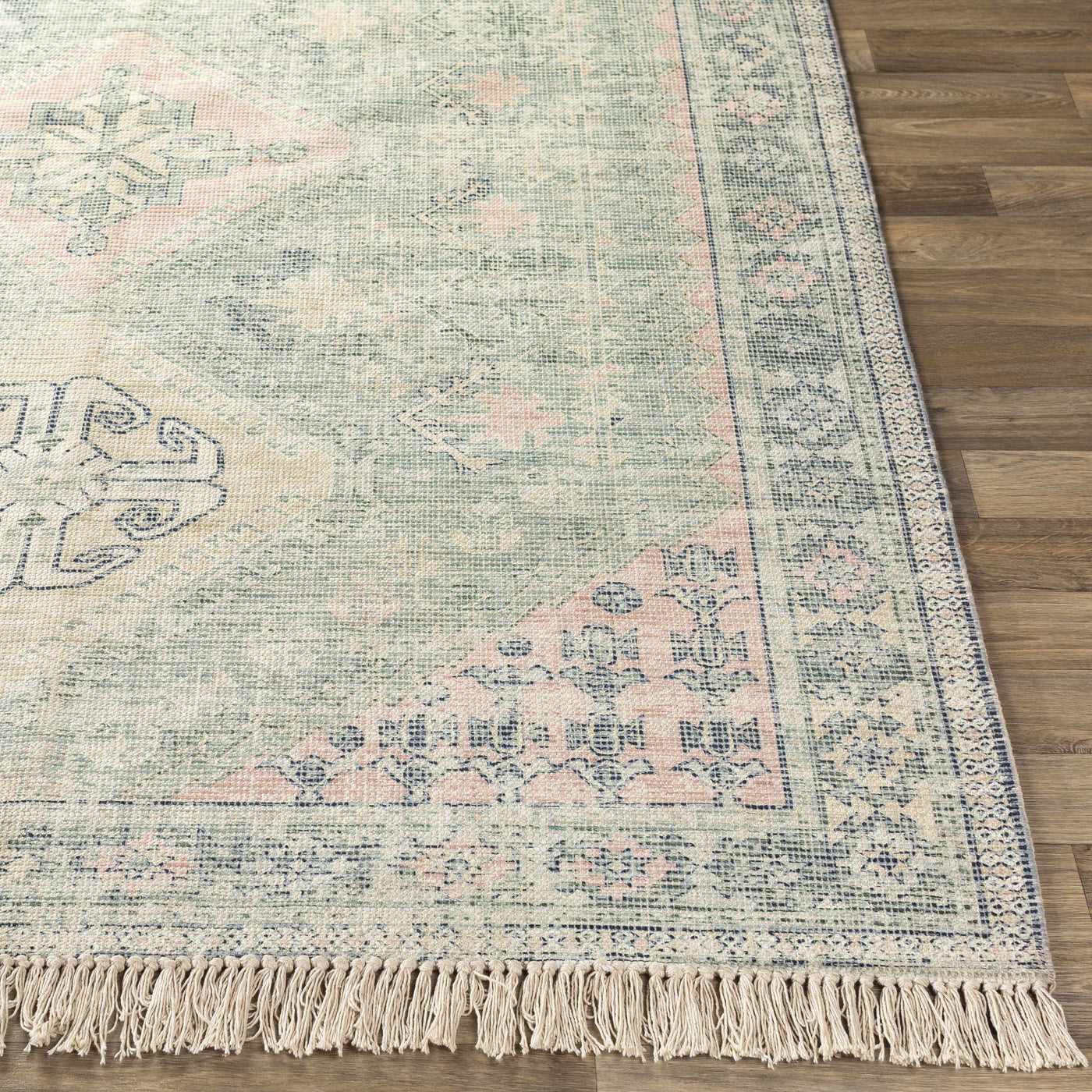 Foraker Sage Green Cotton Rug by Boutique Rugs