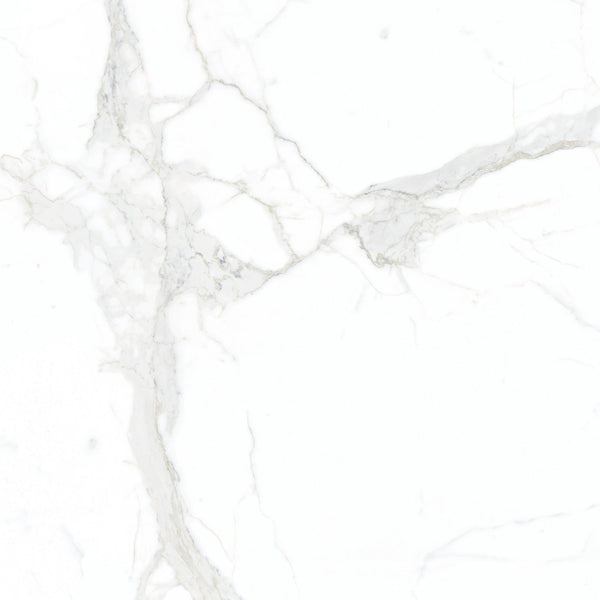Forty8 Calacatta Super White Polished Marble Look Porcelain Tiles 48x48