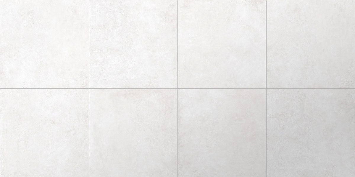 Forty8 Ice Wave Honed Marble Look Porcelain Tiles 48x48, several pieces laid together