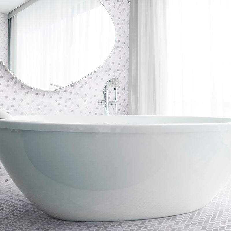 Fossil Multi Finish Hexagon Glass Mosaics 11 3/4x11 1/2 Glass Multi Finish 12x12 Mosaics — 2